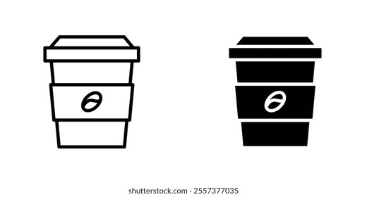 coffee cup Icon vector. liner and flat style icons set.