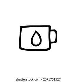icono de taza de café en vector. Logotipo - Doodle