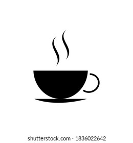 Vector de icono de taza de café en fondo blanco