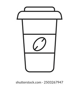 Vector del icono de la taza de café en el fondo blanco