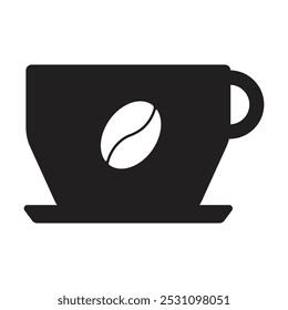 Vector del icono de la taza de café en el fondo blanco