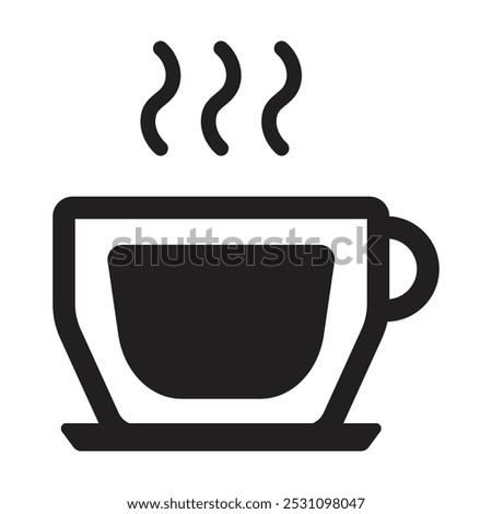 Coffee cup icon vector on white background