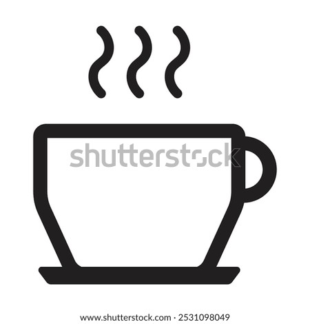 Coffee cup icon vector on white background