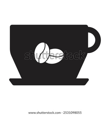 Coffee cup icon vector on white background