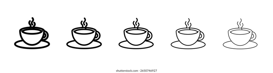Icono de taza de café Vector de contorno símbolo o ilustración