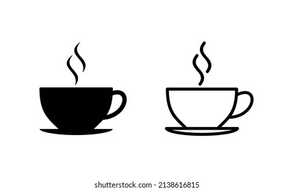 coffee cup icon vector. cup a coffee sign and symbol