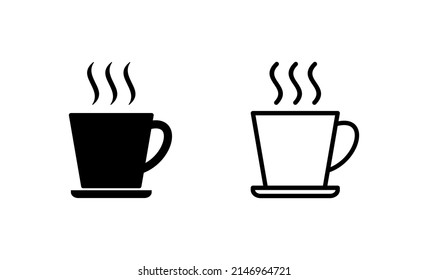 coffee cup icon vector. cup a coffee sign and symbol