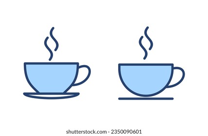 vector de icono de taza de café. taza un signo de café y un símbolo