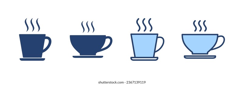 vector de icono de taza de café. taza un signo de café y un símbolo