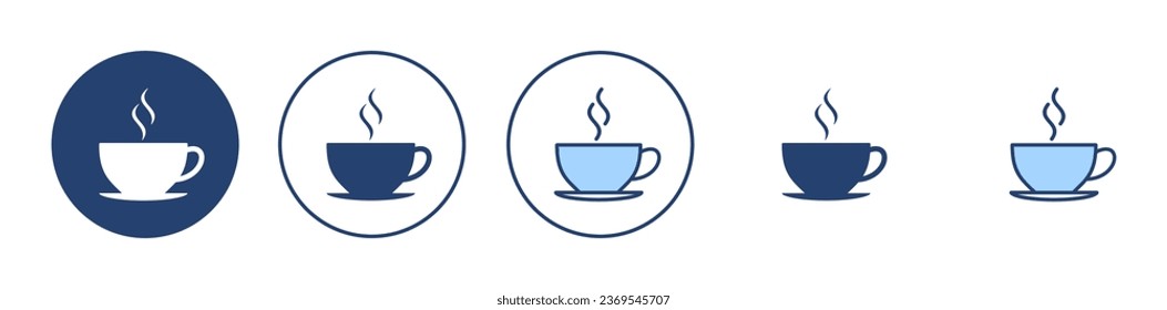 vector de icono de taza de café. taza un signo de café y un símbolo
