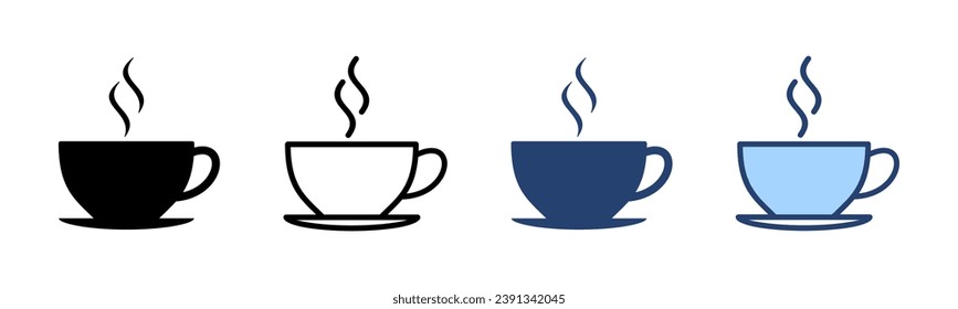 coffee cup icon vector. cup a coffee sign and symbol