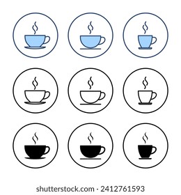 coffee cup icon vector. cup a coffee sign and symbol