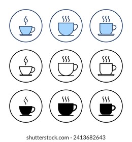 coffee cup icon vector. cup a coffee sign and symbol