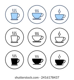 coffee cup icon vector. cup a coffee sign and symbol