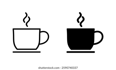 coffee cup icon vector. cup a coffee sign and symbol