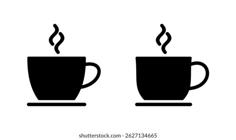 Vector de icono de taza de café. Taza de un cartel de café y símbolo