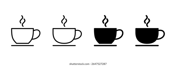 coffee cup icon vector. cup a coffee sign and symbol