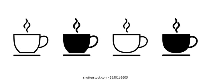 Vector de icono de taza de café. Taza de un cartel de café y símbolo