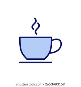 Vector de icono de taza de café. Taza de un cartel de café y símbolo