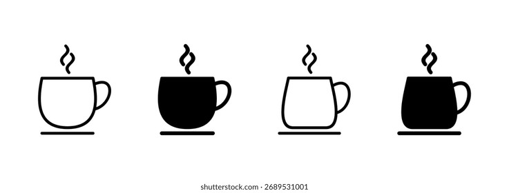 coffee cup icon vector. cup a coffee sign and symbol