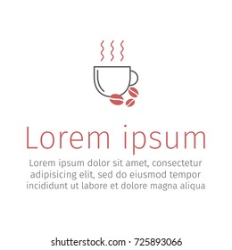 Coffee cup icon. Vector sign for web graphics.