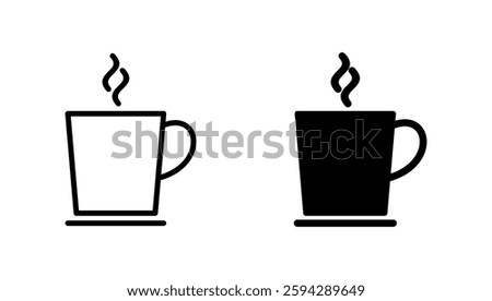 coffee cup icon vector. cup a coffee sign and symbol
