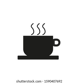 coffee cup icon vector with simple lines