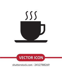 Coffee cup icon vector. Simple coffee cup sign for web site and mobile app..eps