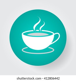 coffee cup icon vector, solid illustration, pictogram isolated on gray