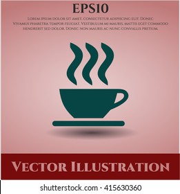 Kaffeetasse Symbol Vektorsymbol flach eps jpg app Web-Konzept