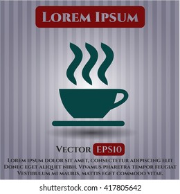 coffee cup icon vector symbol flat eps jpg app web concept