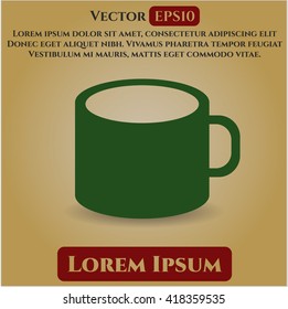 coffee cup icon vector symbol flat eps jpg app web concept