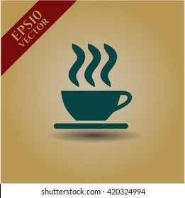 coffee cup icon vector symbol flat eps jpg app web concept