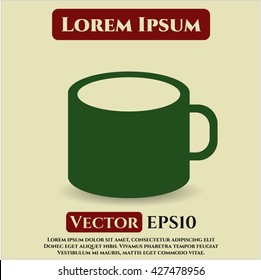 coffee cup icon vector symbol flat eps jpg app web concept