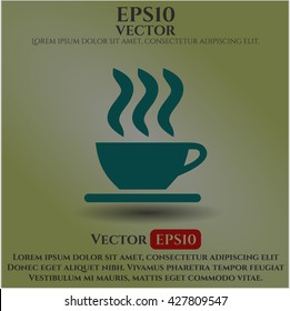 coffee cup icon vector symbol flat eps jpg app web concept