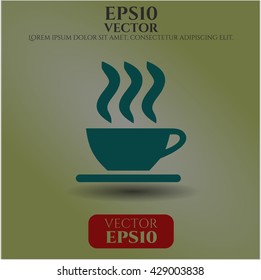 coffee cup icon vector symbol flat eps jpg app web concept