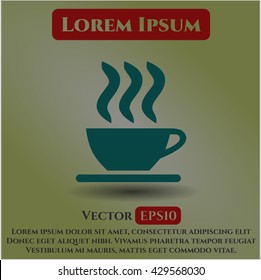 coffee cup icon vector symbol flat eps jpg app web concept
