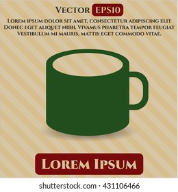 coffee cup icon vector symbol flat eps jpg app web concept