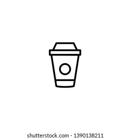 Coffee cup icon vector. Cup of tea icon symbol. Trendy flat design style on white background.