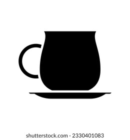 Coffee cup icon vector. Tea cup illustration sign. Mocha symbol. Tea logo. Hot drink mark.