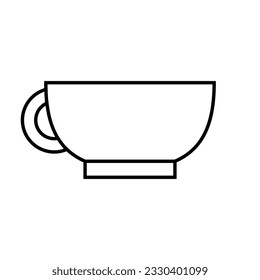 Coffee cup icon vector. Tea cup illustration sign. Mocha symbol. Tea logo. Hot drink mark.