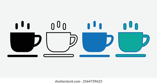 Coffee Cup Icon Vector. Cup Icon. Tea Cup. Hot Coffee Cup Icon Vector Illustration.