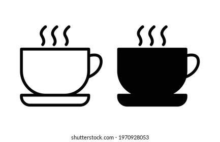 Coffee cup icon vector for web