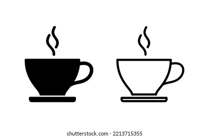 coffee cup icon vector for web and mobile app. cup a coffee sign and symbol