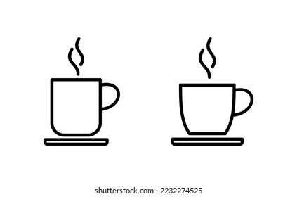 coffee cup icon vector for web and mobile app. cup a coffee sign and symbol