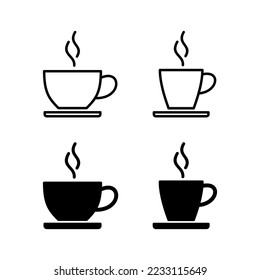 coffee cup icon vector for web and mobile app. cup a coffee sign and symbol