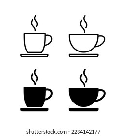 coffee cup icon vector for web and mobile app. cup a coffee sign and symbol