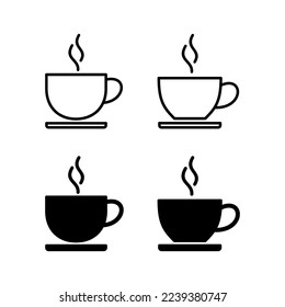 coffee cup icon vector for web and mobile app. cup a coffee sign and symbol