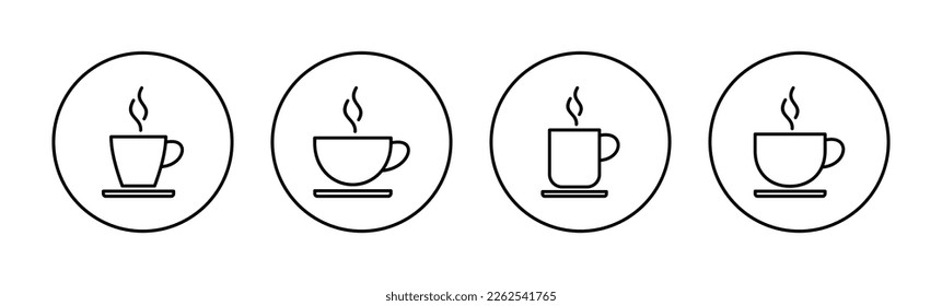 vector de icono de taza de café para web y aplicación móvil. taza un signo de café y un símbolo