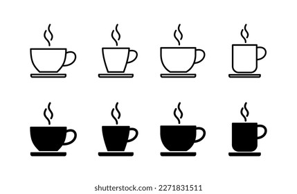 coffee cup icon vector for web and mobile app. cup a coffee sign and symbol